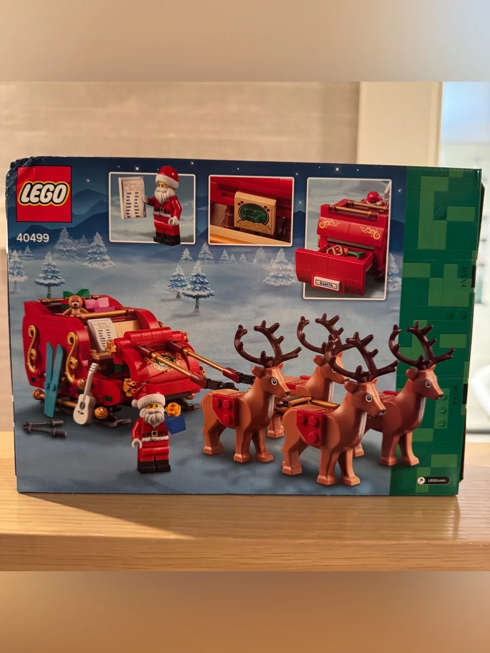 LEGO Red Santa Sleigh with Brown Reindeer - LEGO